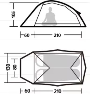 Палатка Naturehike Cloud Up Pro Si / CNK2350WS020-2A (янтарный)