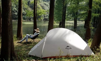 Палатка Naturehike Cloud Up Si / NH18T030-T-DLG (серый/красный)