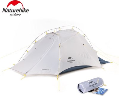 Палатка Naturehike Cloud Up-Wing Si / NH19ZP083-2-2WDGRBL (серый/синий)