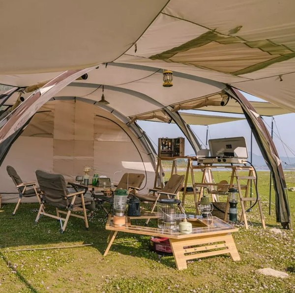 Палатка Naturehike Cloud Vessel Tunnel UPF 50+ / NH20ZP015-QGOLSKR (L, песочный)