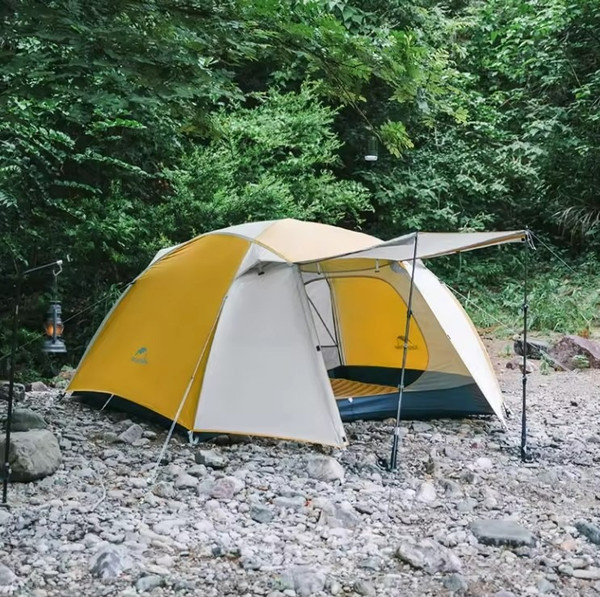 Палатка Naturehike Cloud-Creek PRO / CNK2300ZP024-2YPRO (бежевый/желтый)