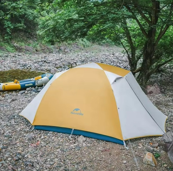 Палатка Naturehike Cloud-Creek PRO / CNK2300ZP024-2YPRO (бежевый/желтый)