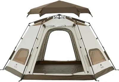 Палатка Naturehike Hexagonal / CNH22ZP007-KH (хаки/бежевый)