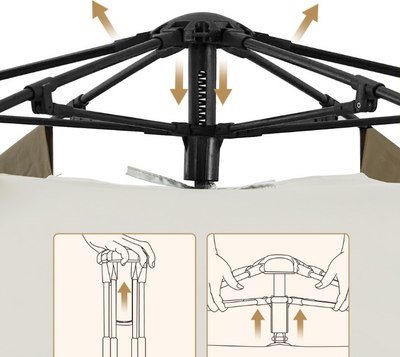 Палатка Naturehike Hexagonal / CNH22ZP007-KH (хаки/бежевый)