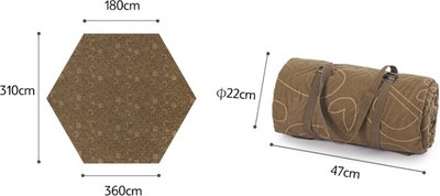 Палатка Naturehike Hexagonal / CNH22ZP007-KH (хаки/бежевый)