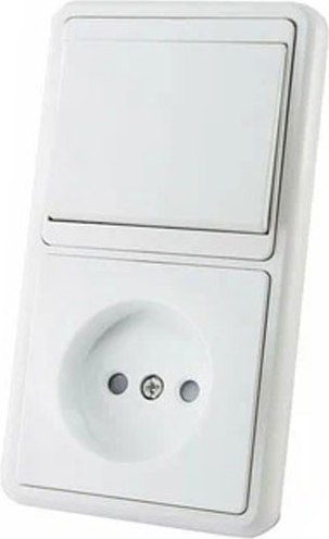 Блок выключатель+розетка TDM SQ1813-0010 - фото