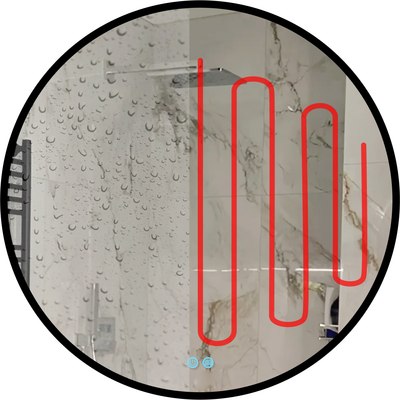 Зеркало Emze 70 / LED.UV.70.70.CHE.AF.4K