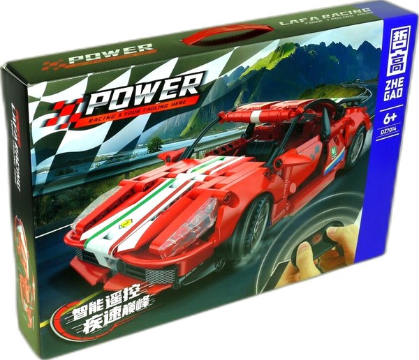 Конструктор управляемый Zhe Gao Гоночный автомобиль Ferrari 488 / DZ7014 - фото