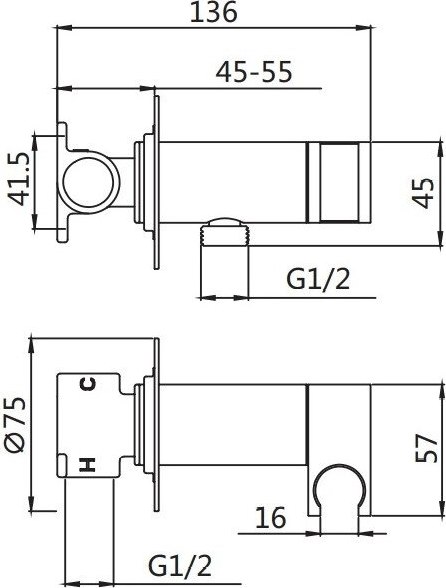 Гигиенический душ со смесителем Shevanik S147G