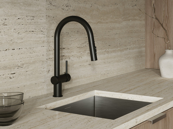 Смеситель Cersanit Brasko однорычажный с выдвижным изливом / 68225