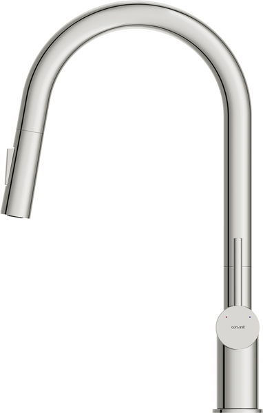Смеситель Cersanit Brasko однорычажный с выдвижным изливом / 64841
