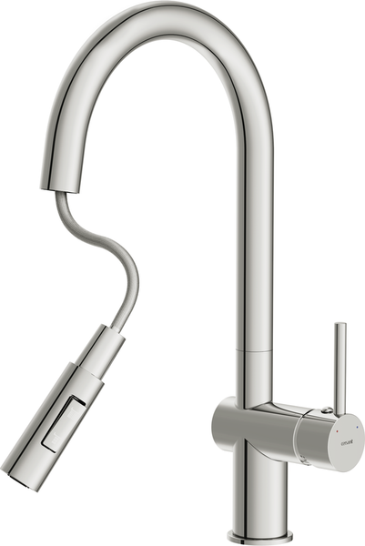 Смеситель Cersanit Brasko однорычажный с выдвижным изливом / 64841