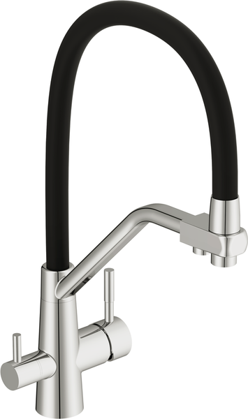 Смеситель Cersanit Vivo однорычажный с фильтром с гибким изливом / 68217