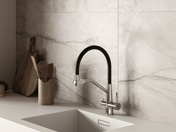 Смеситель Cersanit Vivo однорычажный с фильтром с гибким изливом / 68217