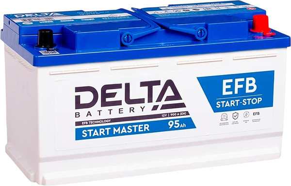 Автомобильный аккумулятор DELTA EFB 95R L5 - фото