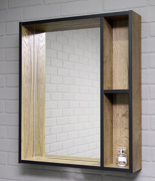 Шкаф с зеркалом для ванной Домино Alfa 60 / DA6103HZ - фото