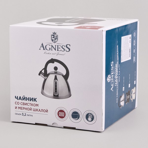 Чайник со свистком Agness 940-020