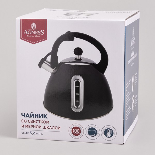 Чайник со свистком Agness 940-021