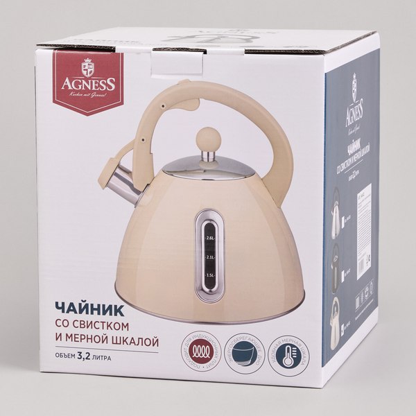 Чайник со свистком Agness 940-022