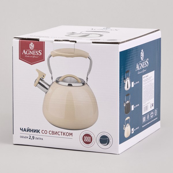 Чайник со свистком Agness 940-027