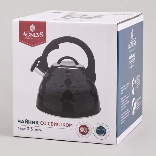 Чайник со свистком Agness 940-030