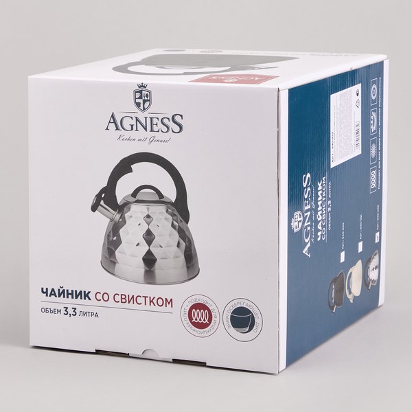 Чайник со свистком Agness 940-032