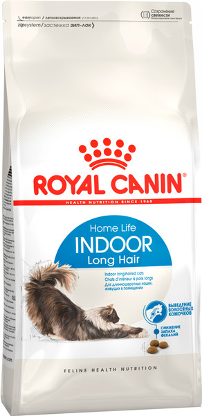 Сухой корм для кошек Royal Canin Indoor Long Hair Для длиношерстных домашних кошек (2кг) - фото
