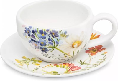Чашка с блюдцем Decor de table Полевые цветы / CL-FS00563G - фото