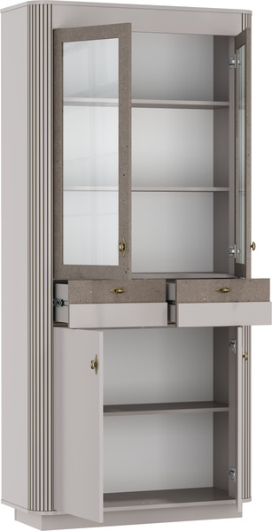 Шкаф с витриной Олмеко Фантазия 34.05