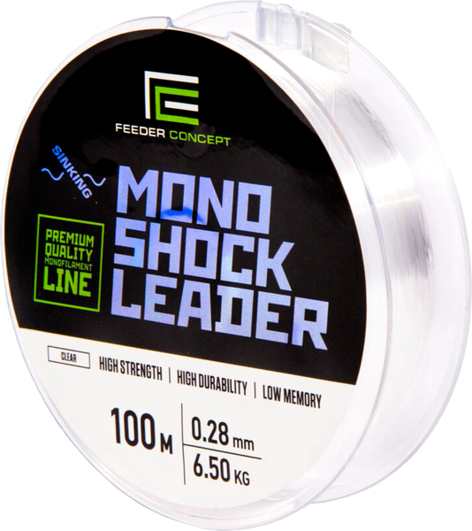 Леска монофильная Feeder Concept Mono Shock Leader Clear 100/028 / FC4008-028 - фото