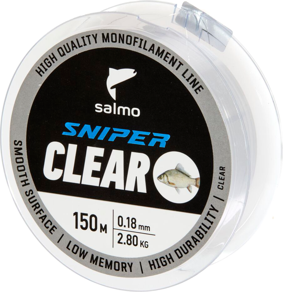 Леска монофильная Salmo Sniper Crucian Clear 150/018 / 4018-018 - фото