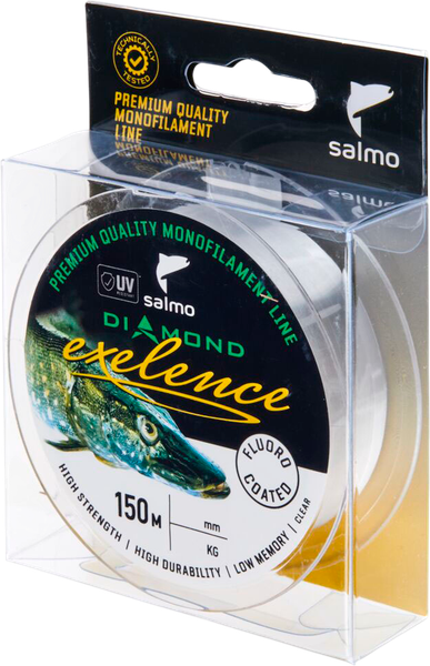 Леска монофильная Salmo Diamond Exelence Fluoro Coated Green 150/023 / 4034-023 - фото