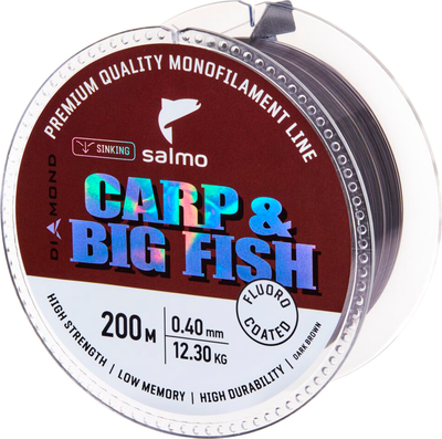 Леска монофильная Salmo Diamond Carp&Big Fish Fl. Coated Dark Brown 200/040 / 4039-040 - фото