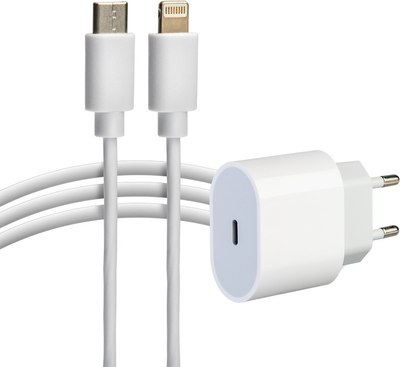 Зарядное устройство сетевое Rexant С кабелем USB-C–Lightning / 16-0234-4 - фото