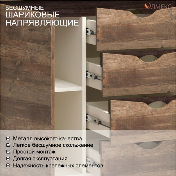 Тумба Олмеко Лючия 33.19 (кейптаун/венге/белый)