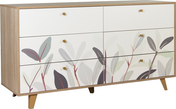 Комод Олмеко Адажио 56.02 (дуб сонома/белый) - фото