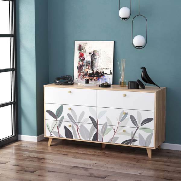 Комод Олмеко Адажио 56.02 (дуб сонома/белый)