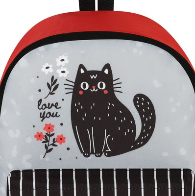 Школьный рюкзак ArtSpace Street. Black Cat With Flowers / Sch_Str65511