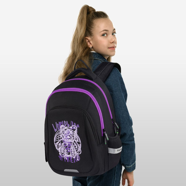 Школьный рюкзак Berlingo Comfort. WorldWide / RU-CM-1101