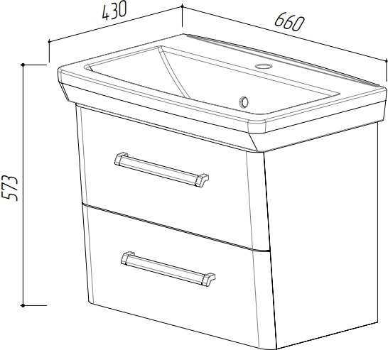 Тумба под умывальник Belux Портленд НП 65-02