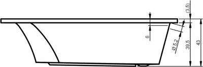 Ванна акриловая Eurolux Miamika 160x70 / E1016070029