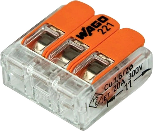 Клемма Wago 221-413 / 07-5363-20 - фото