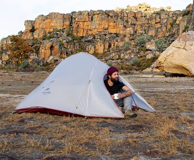 Палатка Naturehike Cloud Up Si / NH18T010-T-DLG (серый/красный)