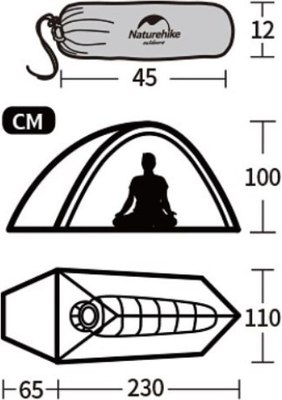 Палатка Naturehike Cloud Up Si / NH18T010-T-1DNAV (синий)