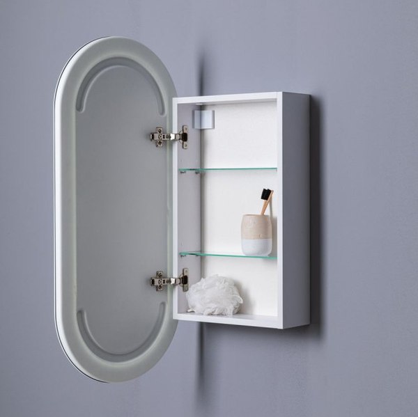 Шкаф с зеркалом для ванной Aquanet Монте 40x90 Led / 344786