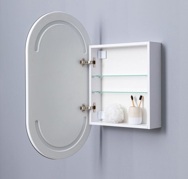 Шкаф с зеркалом для ванной Aquanet Монте 50x90 Led / 344787