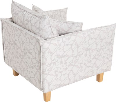 Кресло мягкое KRONES Демос (жаккард, рисунок, молочный/бежевый)