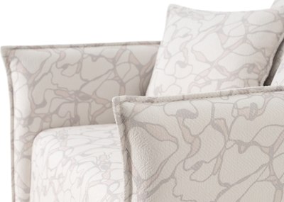 Кресло мягкое KRONES Демос (жаккард, рисунок, молочный/бежевый)