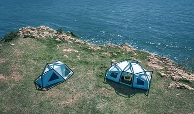 Палатка Naturehike Lingfeng Air 7.3 / CNK2300ZP012-73BLW (белый/голубой)