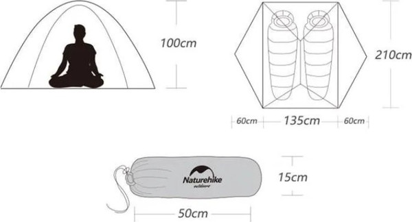Палатка Naturehike Mongar / NH17T007-M-FGR (зеленый)